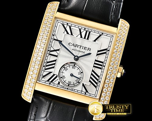 까르띠에 Cartier Tank MC 1904 Diam YG/LE White KSF Asia 23J Mod -CAR0426A