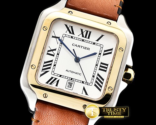 까르띠에 Santos De Cartier 2018 Mens YG/SS/LE (Org) Wht Miyota -CAR0427C