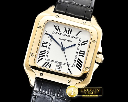 까르띠에 Santos De Cartier 2018 Ladies YG/LE Wht Swiss Qtz -CAR0430B