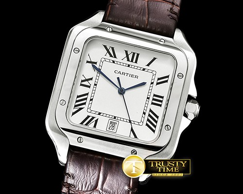 까르띠에 Santos De Cartier 2018 Ladies SS/LE Wht Swiss Qtz -CAR0430C