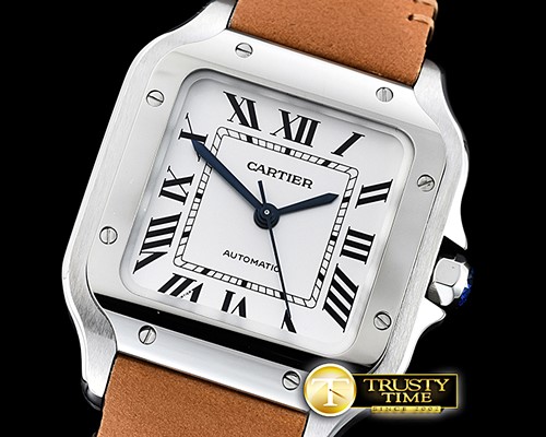 까르띠에 Santos De Cartier Ladies 35mm SS/LE Wht V6F MY9015 -CAR0437