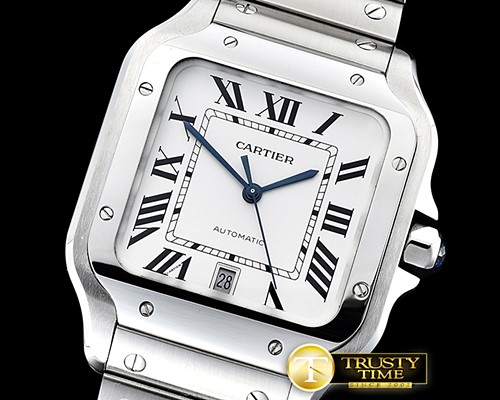 까르띠에 Santos De Cartier 2018 Mens XL SS/SS Wht V6F MY9015 -CAR0440