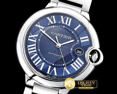 까르띠에 Balon Bleu 42mm SS/SS Blue V6F V4 Asia 2824 Mod -CAR0442