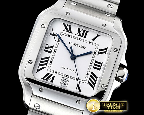 까르띠에 Santos De Cartier 2018 Mens XL SS/SS Wht KOR V2 MY9015 -CAR0448