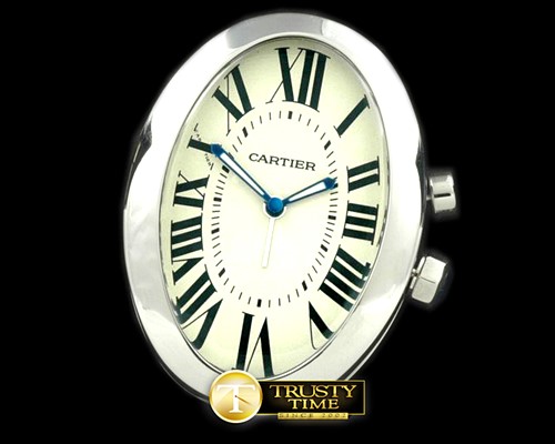 까르띠에 Baignoire Style SS Alarm Clock with Boxset -CARACC002A