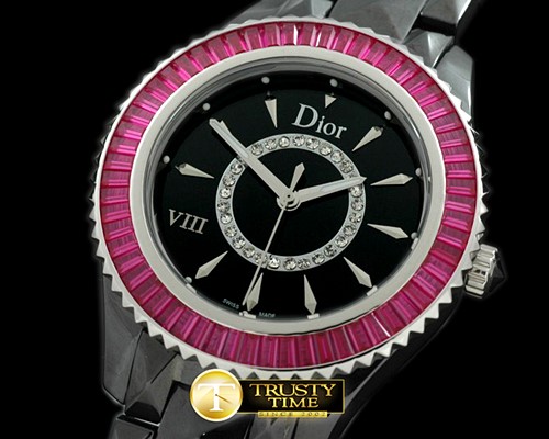 크리스찬디올 Dior VIII Full Size Cer/Cer/Mag Ruby Black Jap Quartz -CD018A