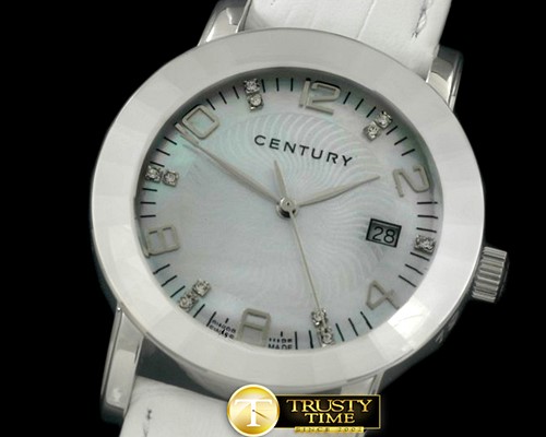 센츄리 Elegance Ladies SS/LE MOP White Swiss Quartz -CEN004B