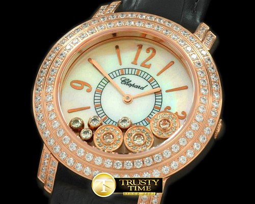 쇼파드 Happy Sports Ladies RG/LE White Swiss Qtz -CH101A