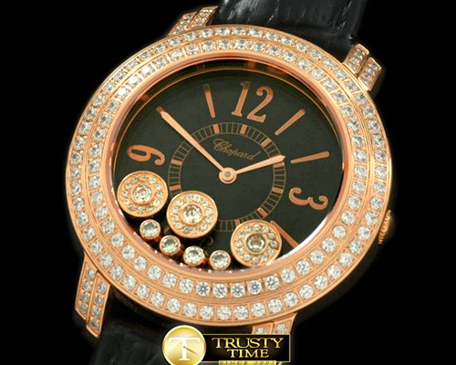 쇼파드 Happy Sports Ladies RG/LE Black Swiss Qtz -CH101B