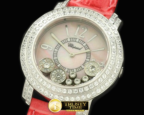 쇼파드 Happy Sports Ladies SS/LE MOP Pink Swiss Qtz -CH102A
