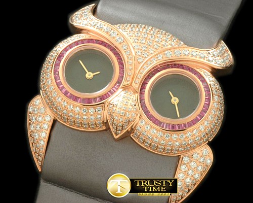 쇼파드 Owl Watch Ladies RG/ST Grey Swiss Qtz -CH109B