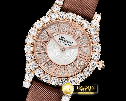 쇼파드 L'Heure Du Diamant Round RG/LE (Brown) Rose Gold MY9015 -CH138D