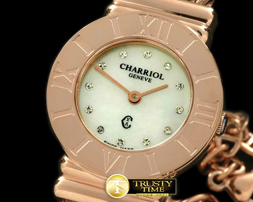 쇼파드 Ladies St Tropez RG/RG White Diam Swiss Quartz -CHAR001