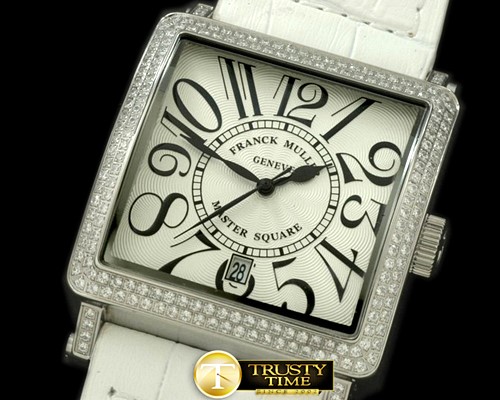 프랭크뮬러 Men Master Square SS/LE Wht Jap Quartz -FM097C