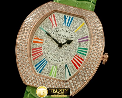 프랭크뮬러 Ladies Infinity Curvex RG/LE Diamonds Jap Quartz -FM098B