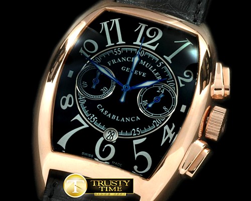 프랭크뮬러 Casablanca Chrono RG/LE Black Jap OS20 Qtz Chrono -FM120B