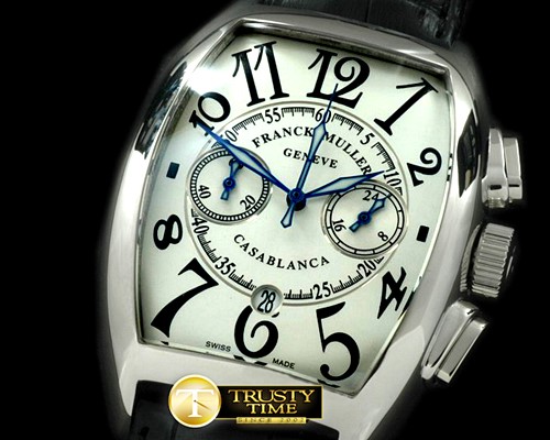 프랭크뮬러 Casablanca Chrono SS/LE White Jap OS20 Qtz Chrono -FM121A