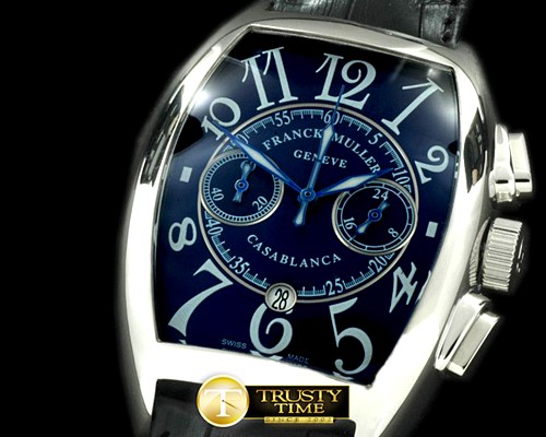 프랭크뮬러 Casablanca Chrono SS/LE Blue Jap OS20 Qtz Chrono -FM121C