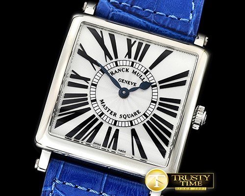 프랭크뮬러 Master Sq 6002 Midsize SS/LE Blue White GFSwiss Qtz -FM142A