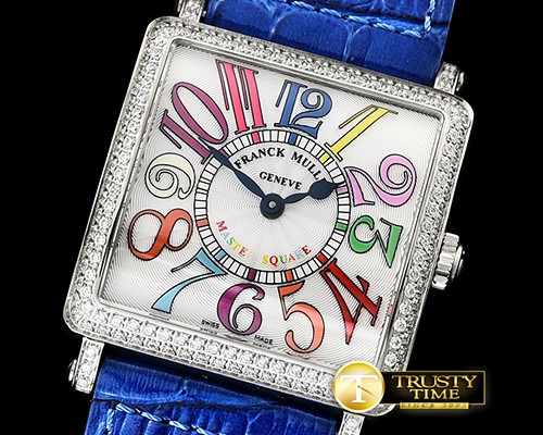 프랭크뮬러 Master Sq 6002 Midsize SS/LE Blue Crazy GFSwiss Qtz -FM142C