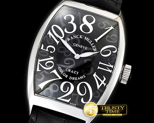 프랭크뮬러 Crazy Hours Curvex Mens SS/LE Black Asia 21J Mod -FM149A