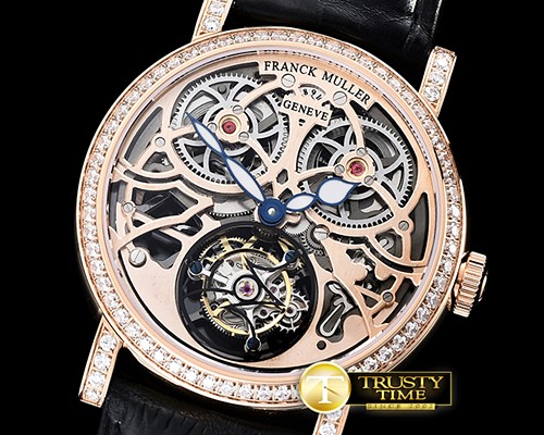 프랭크뮬러 Giga Tourbillon Ronde Squelette Diams RG/LE Rose Tourb -FM154B