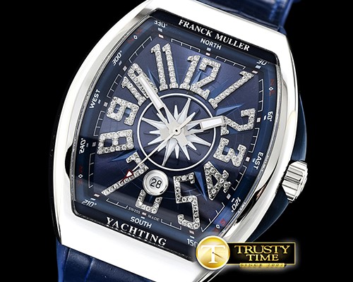 프랭크뮬러 Vanguard Mens V45 SS/LE/RU Blue Diams ABF A2824 -FM156A
