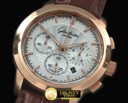 글라슈테 Senator Chrono RG/LE White OS20 Quartz -GLA0030A