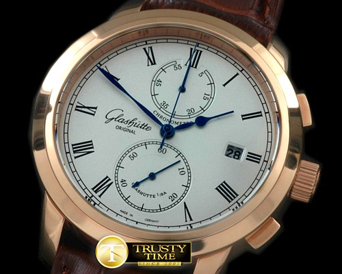글라슈테 Senator Chrono RG/LE White OS20 Quartz -GLA0030C