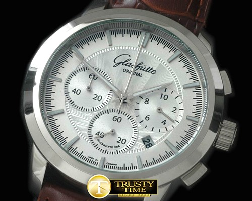 글라슈테 Senator Chrono SS/LE White OS20 Quartz -GLA0031A