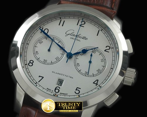 글라슈테 Senator Chrono SS/LE White OS20 Quartz -GLA0031B