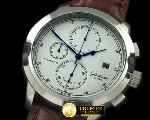 글라슈테 Senator Chrono SS/LE White OS20 Quartz -GLA0031D