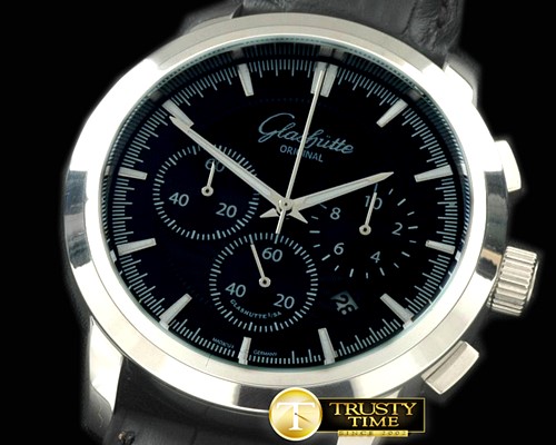 글라슈테 Senator Chrono SS/LE Black OS20 Quartz -GLA0031E