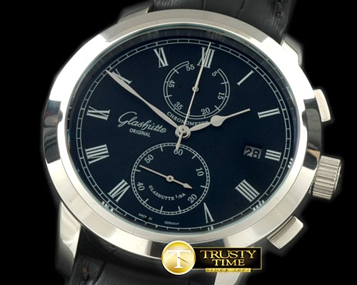 글라슈테 Senator Chrono SS/LE Black OS20 Quartz -GLA0031G