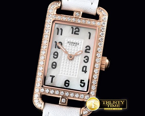 에르메스 Cape Cod Ladies RG/LE MOP White Swiss Quartz -H020B