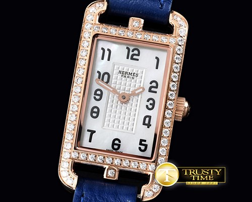 에르메스 Cape Cod Ladies RG/LE MOP White Swiss Quartz -H020D