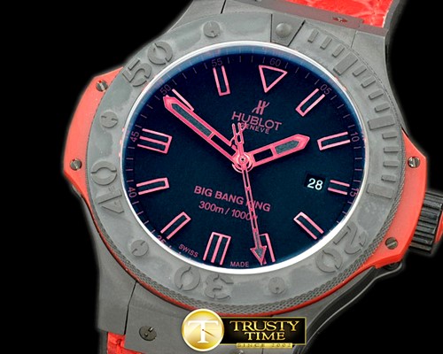 위블로 Big Bang King All Black Red CER/RU A7750 -HUB0196