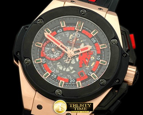 위블로 King Power Red Devil RG/PVD/RU Skeleton Asian 7750 -HUB0198B