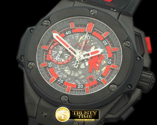위블로 King Power Red Devil PVD/RU Skeleton Asian 7750 -HUB0198C