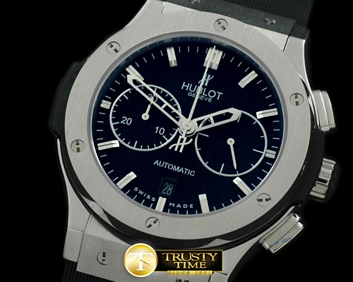 위블로 Classic Fusion Chrono SS/LE Black A7750 Sec@3 -HUB0210