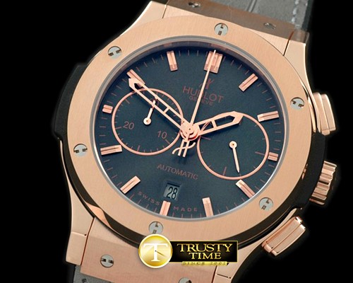 위블로 Classic Fusion Chrono RG/LE Grey A7750 Sec@3 -HUB0211