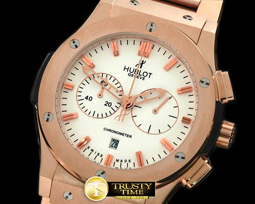 위블로 Classic Fusion Chrono RG/RG White Jap Quartz -HUB0216