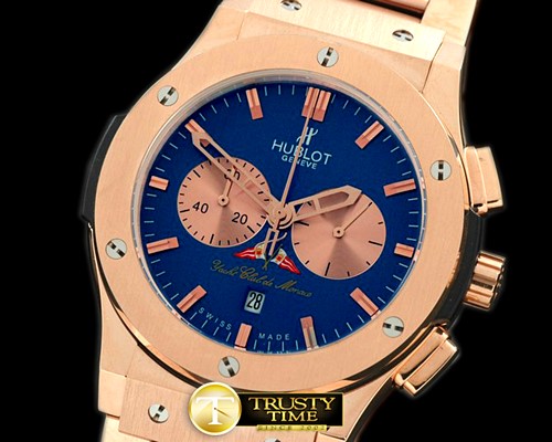 위블로 Classic Fusion Chrono RG/RG Blue Jap Quartz -HUB0216C