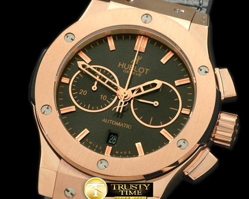 위블로 Classic Fusion Chrono V2 RG/LE Grey A7750 Sec@3 -HUB0243A