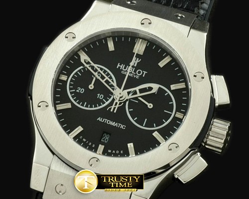 위블로 Classic Fusion Chrono V2 SS/LE Blk A7750 Sec@3 -HUB0244B