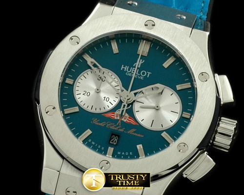 위블로 Classic Fusion Chrono V2 SS/LE Blue A7750 Sec@3 -HUB0244C