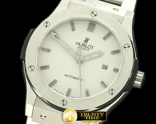 위블로 Classic Fusion SS/SS Steel Bez White Asia 2813 -HUB0246A