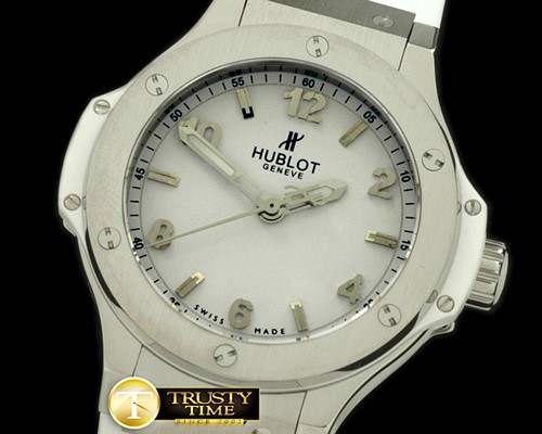 위블로 Big Bang 38mm SS/Ru All White Swiss Quartz -HUB0258A