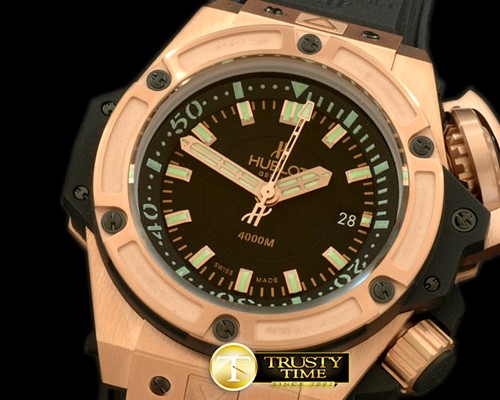 위블로 Diver 4000m RG/RU Black Asian 7750 -HUB0272