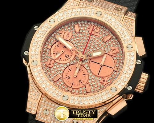 위블로 Big Bang RG/Full Diam Rose Gold Diam Dial A7750 -HUB0275